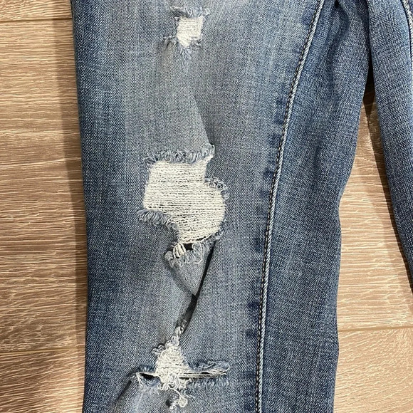 Levi’s 711 Skinny distressed mid rise ankle raw hem denim jeans W24 L30 - Picture 11 of 16